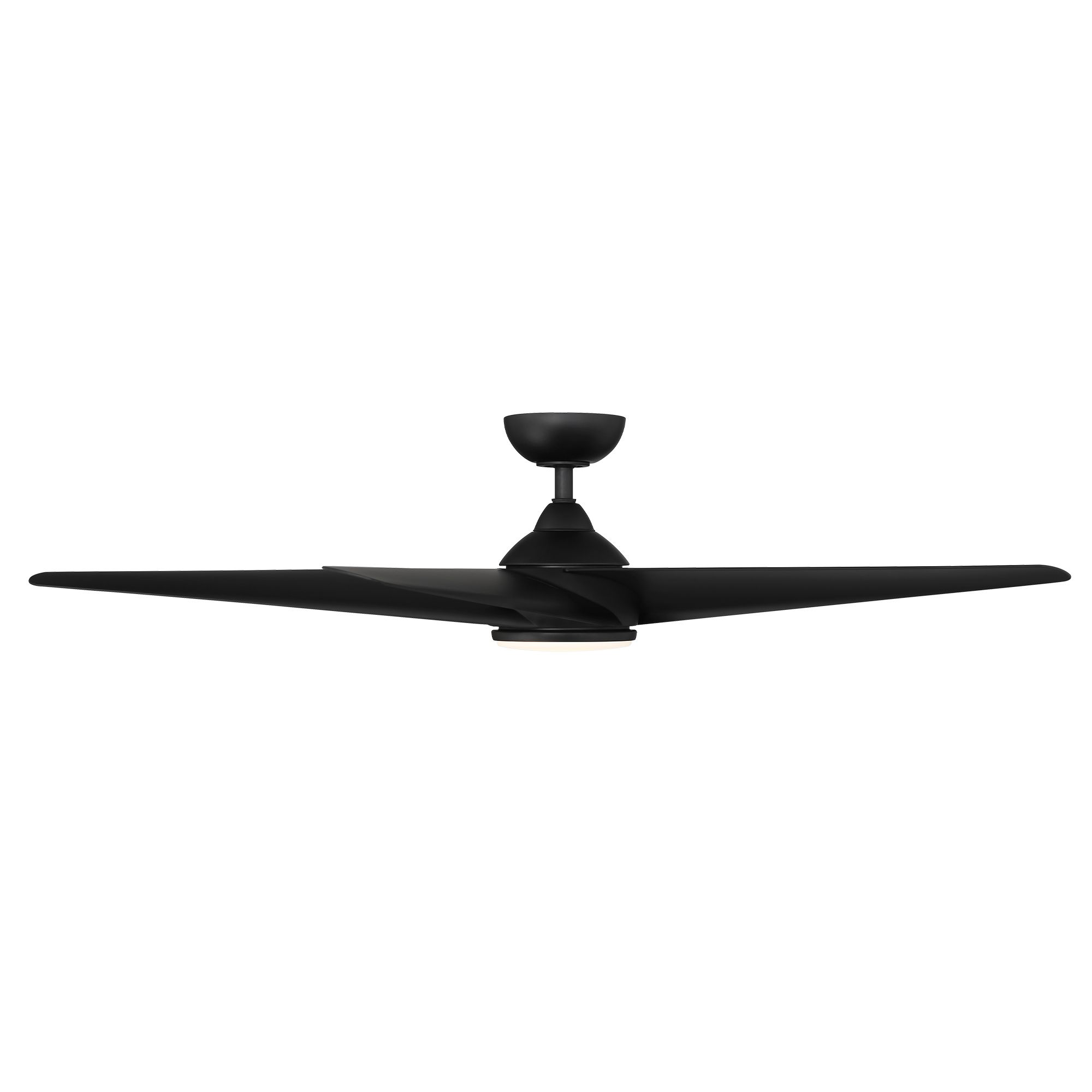 60" WAC Viper Matte Black LED Wet Rated Smart Ceiling Fan in scene