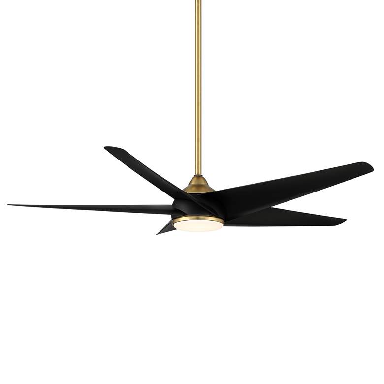 Image 3 60" WAC Viper Soft Brass and Black LED Wet Rated Smart Ceiling Fan