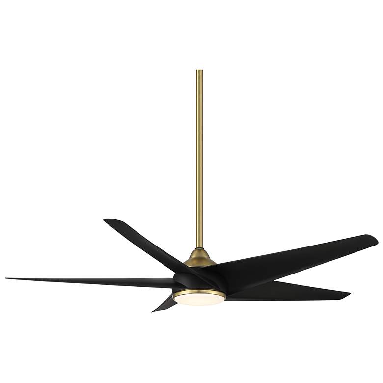 Image 3 60" WAC Viper Soft Brass and Black LED Wet Rated Smart Ceiling Fan