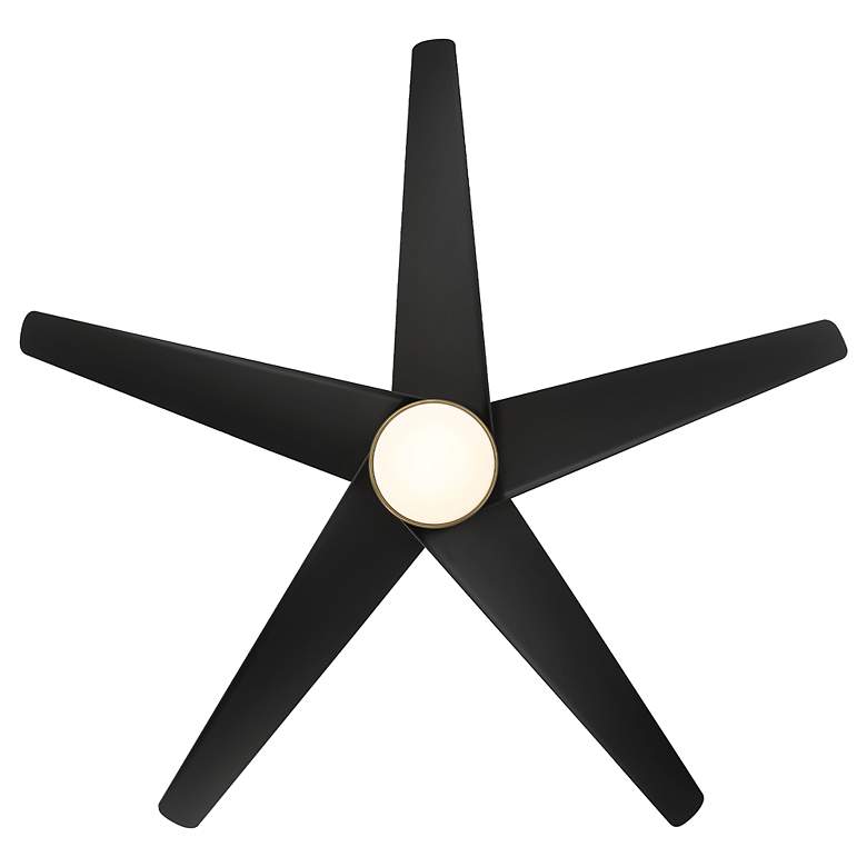 Image 4 60" WAC Viper Soft Brass and Black LED Wet Rated Smart Ceiling Fan more views