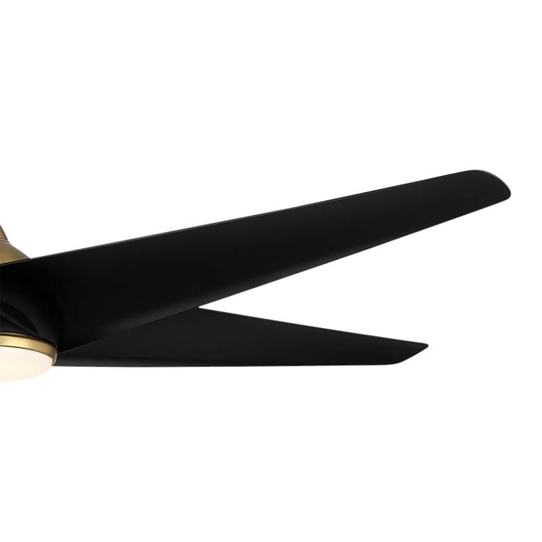 Image 5 60" WAC Viper Soft Brass and Black LED Wet Rated Smart Ceiling Fan more views