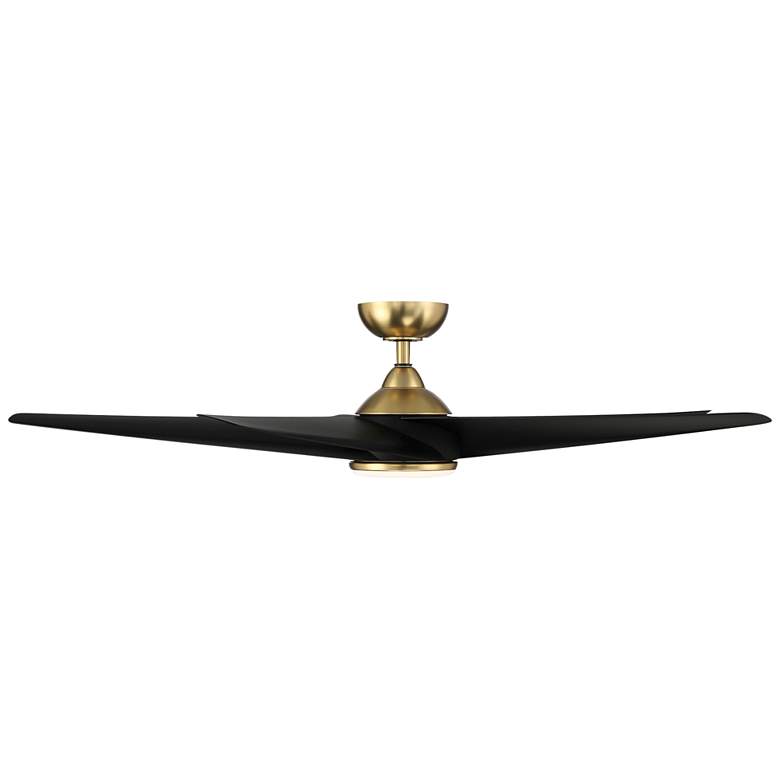 Image 6 60" WAC Viper Soft Brass and Black LED Wet Rated Smart Ceiling Fan more views