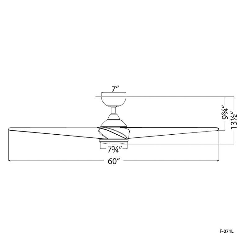 Image 6 60" WAC Viper Soft Brass and Black LED Wet Rated Smart Ceiling Fan more views