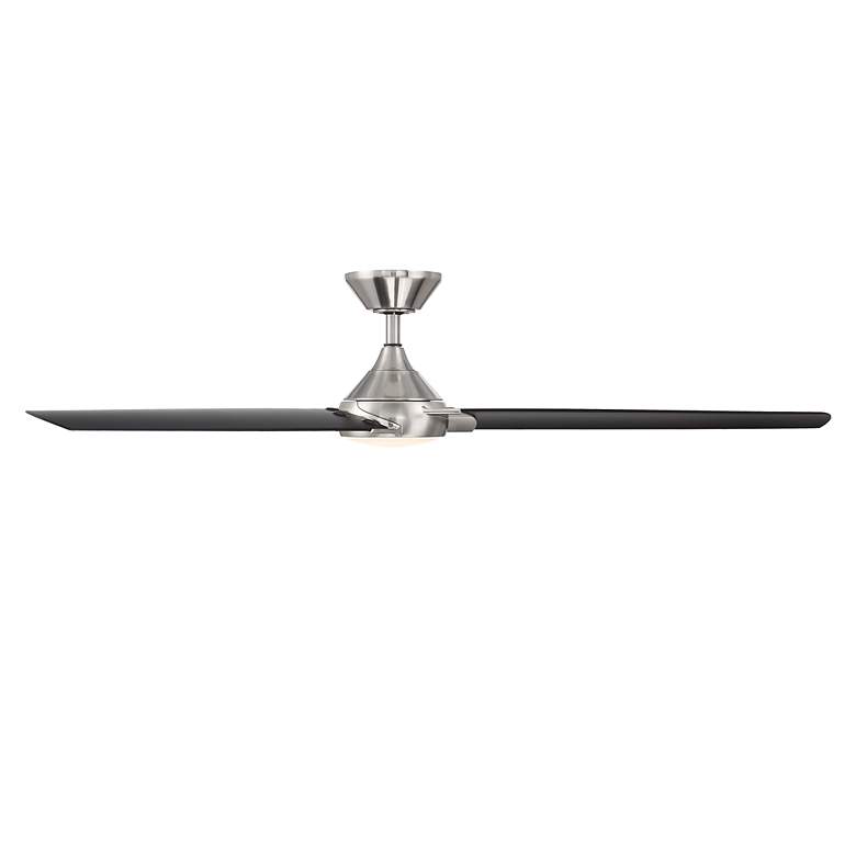 Image 3 60" WAC Zelda Brushed Nickel Smart Outdoor LED Ceiling Fan more views