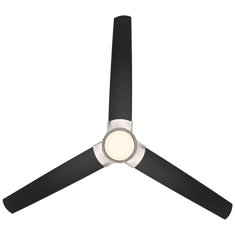 Image 4 60" WAC Zelda Brushed Nickel Smart Outdoor LED Ceiling Fan more views