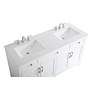 Thumbnail3 of 60-Inch White Double Sink Bathroom Vanity With White Calacatta Quartz Top more views