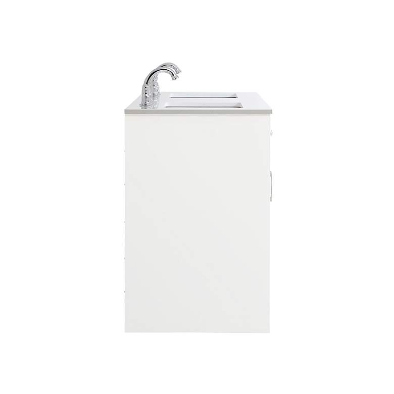 Image 6 60-Inch White Double Sink Bathroom Vanity With White Calacatta Quartz Top more views