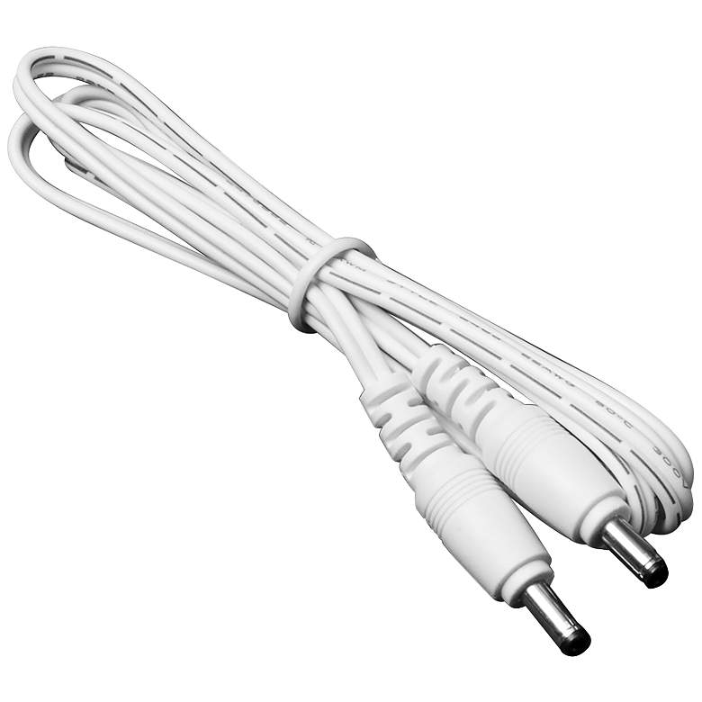 Image 1 60 inch White Male to Male Cable Connector
