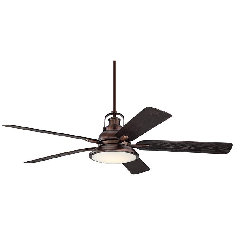 Image 2 60" Wind and Sea Bronze Finish LED Outdoor Ceiling Fan with Remote