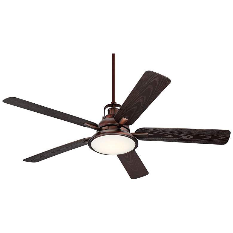 Image 7 60" Wind and Sea Bronze Finish LED Outdoor Ceiling Fan with Remote more views