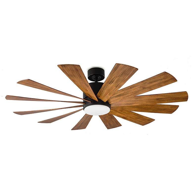 Image 1 60" Windflower Matte Black 2700K LED Smart Ceiling Fan