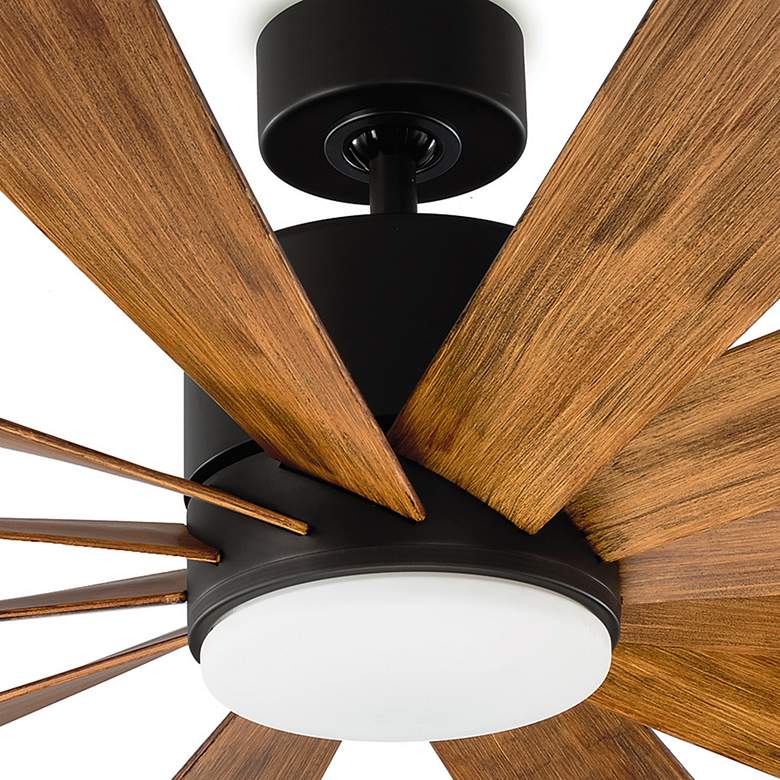 Image 4 60" Windflower Matte Black 2700K LED Smart Ceiling Fan more views