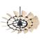 60" Windmill Black Ceiling Fan with Weathered Oak Blades