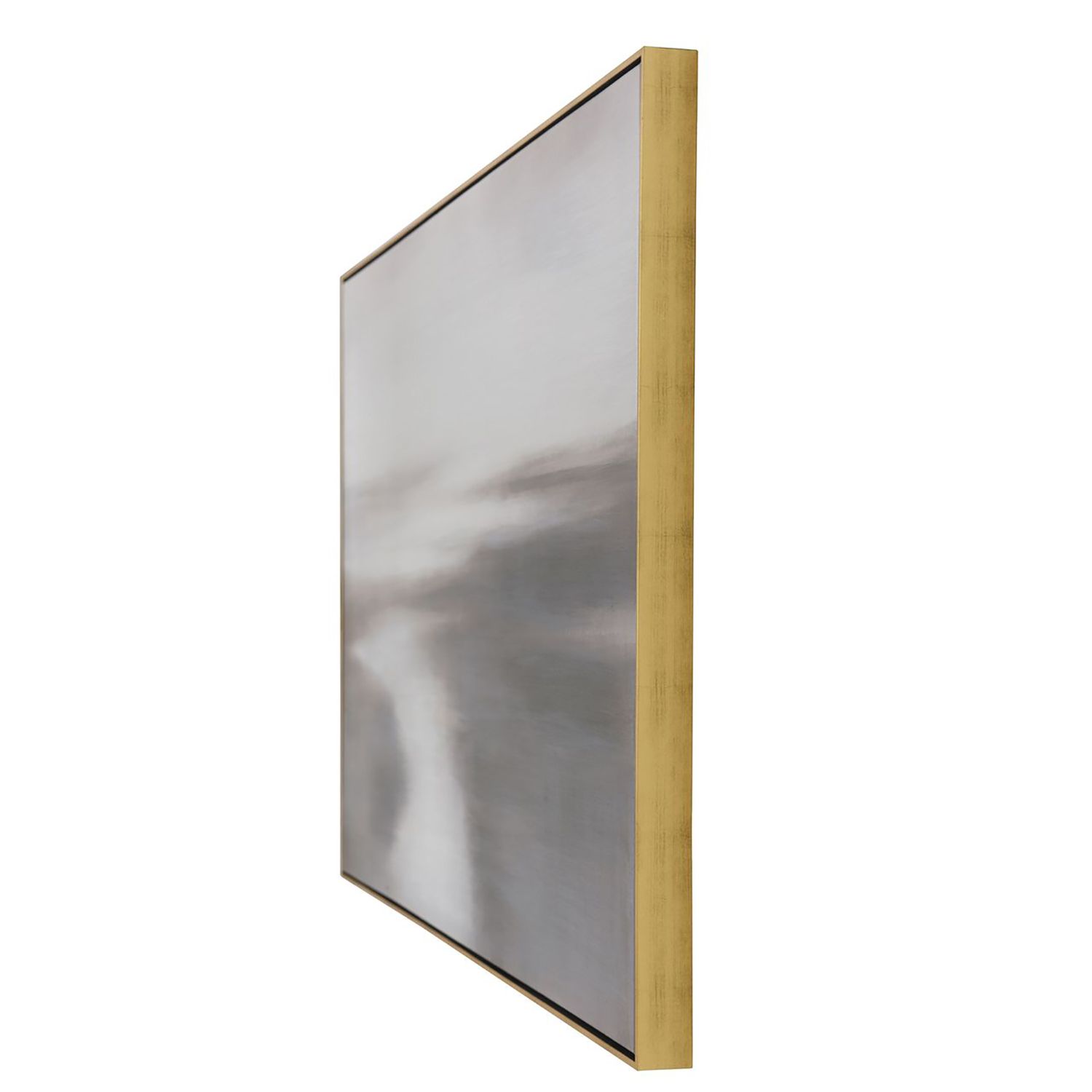 Image 3 60" x 35" Grey Horizon Silver Frame Hand Painted Canvas Wall Art more views