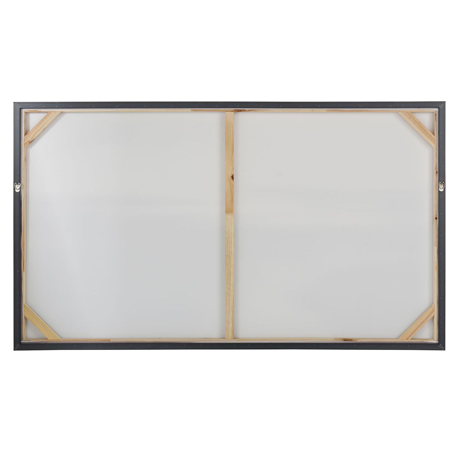 Image 4 60" x 35" Grey Horizon Silver Frame Hand Painted Canvas Wall Art more views