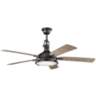 60" Kichler Hatteras Bay Anvil IronDamp Rated Ceiling Fan with Remote
