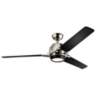 60" Kichler Zeus Black and Nickel LED Ceiling Fan with Wall Control