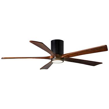 60" Matthews Irene-5HLK Black and Walnut LED Ceiling Fan