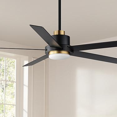 60" Maxim Daisy Black and Gold LED Ceiling Fan