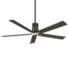60" Minka Aire Clean Matte Black LED Modern Ceiling Fan with Remote