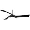 60" Minka Aire Curl Brushed Nickel and Coal LED Smart Ceiling Fan