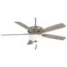 60" Minka Aire Watt II Burnished Nickel LED Pull Chain Ceiling Fan
