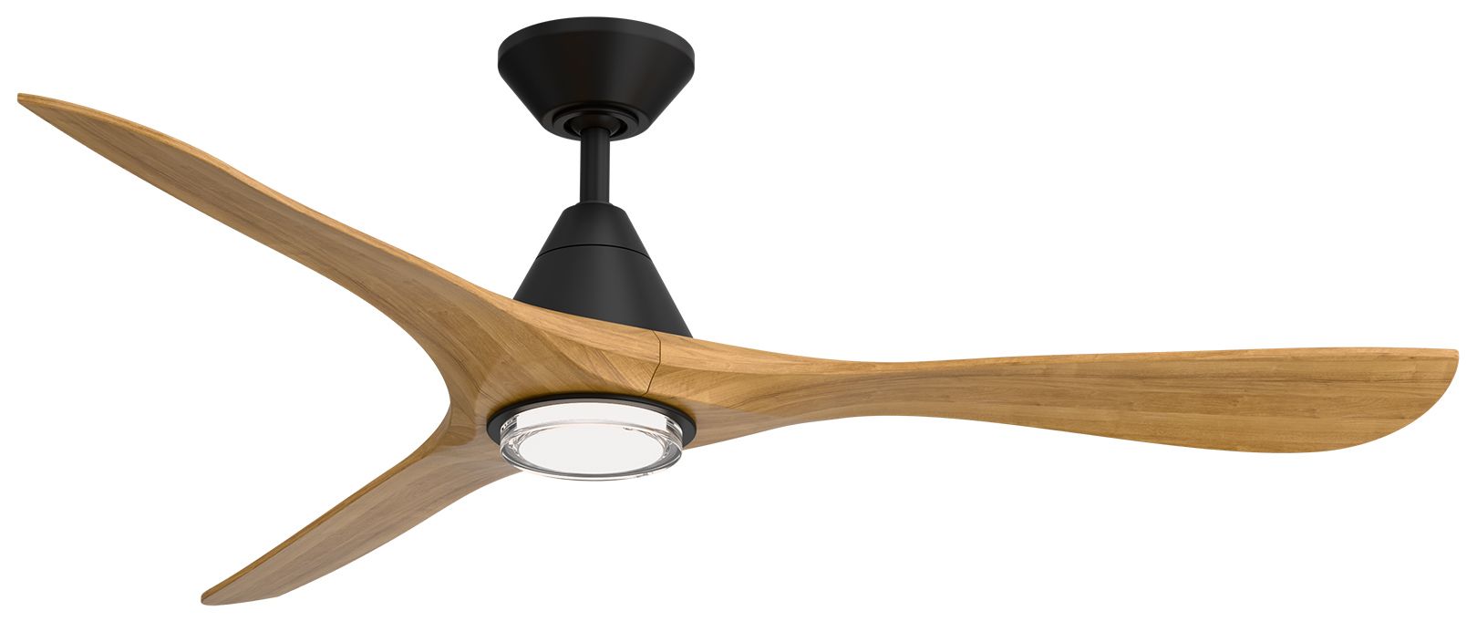 60" Modern Forms Carve Matte Black Smart Ceiling Fan with Remote