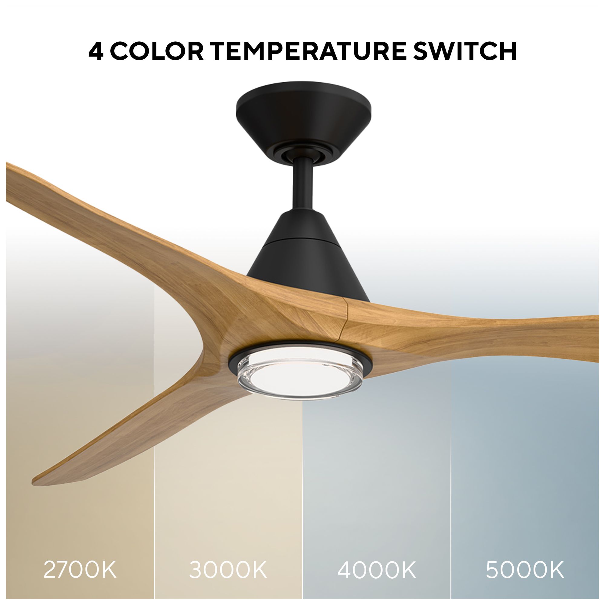 Image 5 60" Modern Forms Carve Matte Black Smart Ceiling Fan with Remote more views