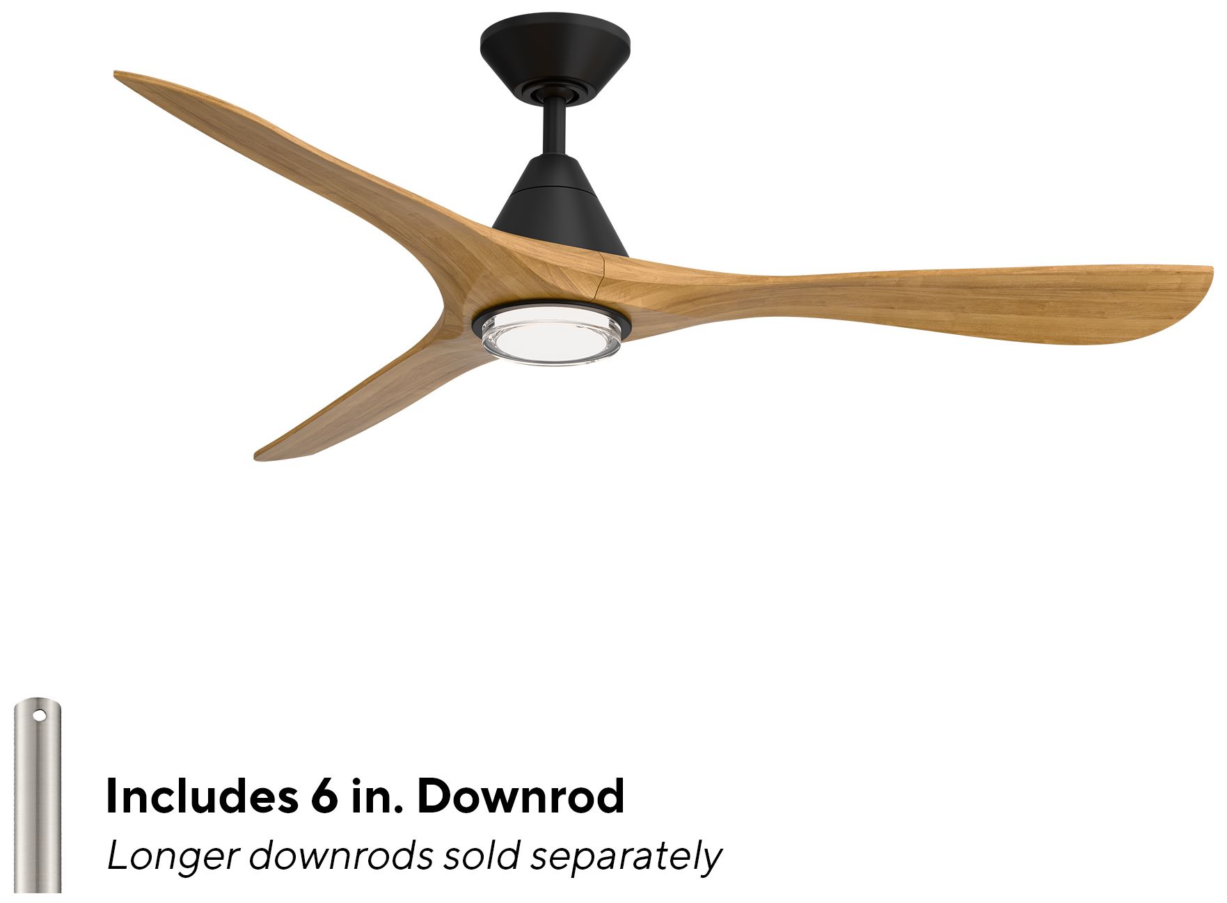 Image 6 60" Modern Forms Carve Matte Black Smart Ceiling Fan with Remote more views