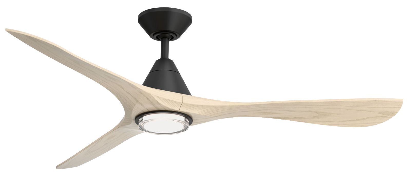 60" Modern Forms Carve Matte Black Smart Ceiling Fan with Remote
