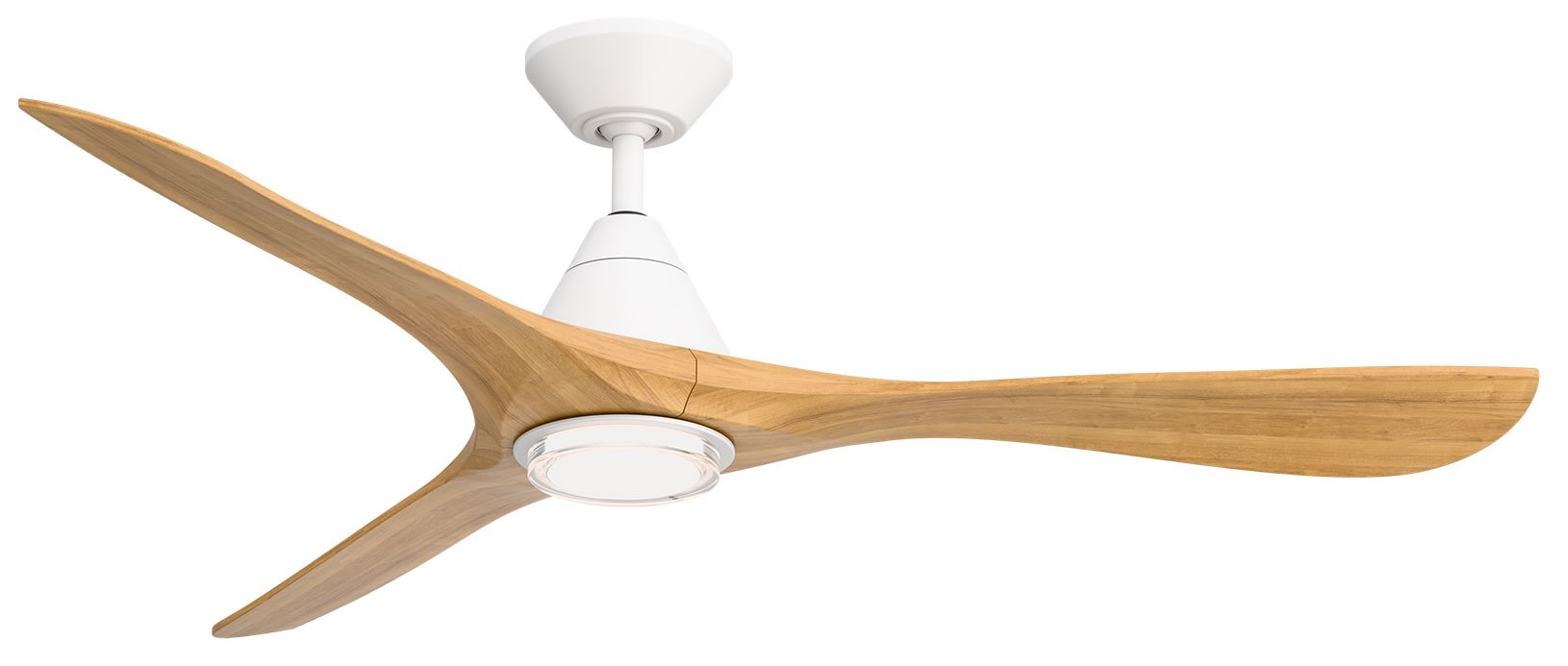 60" Modern Forms Carve Matte White Smart Ceiling Fan with Remote