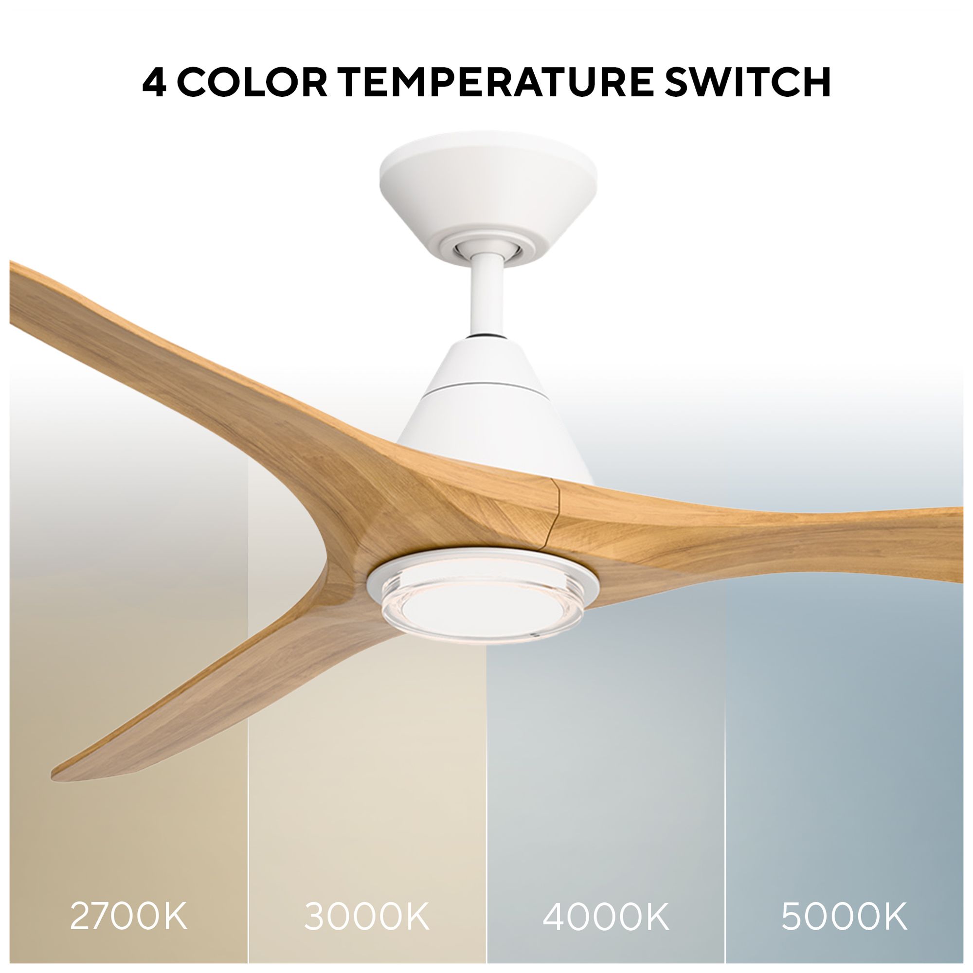 Image 5 60" Modern Forms Carve Matte White Smart Ceiling Fan with Remote more views