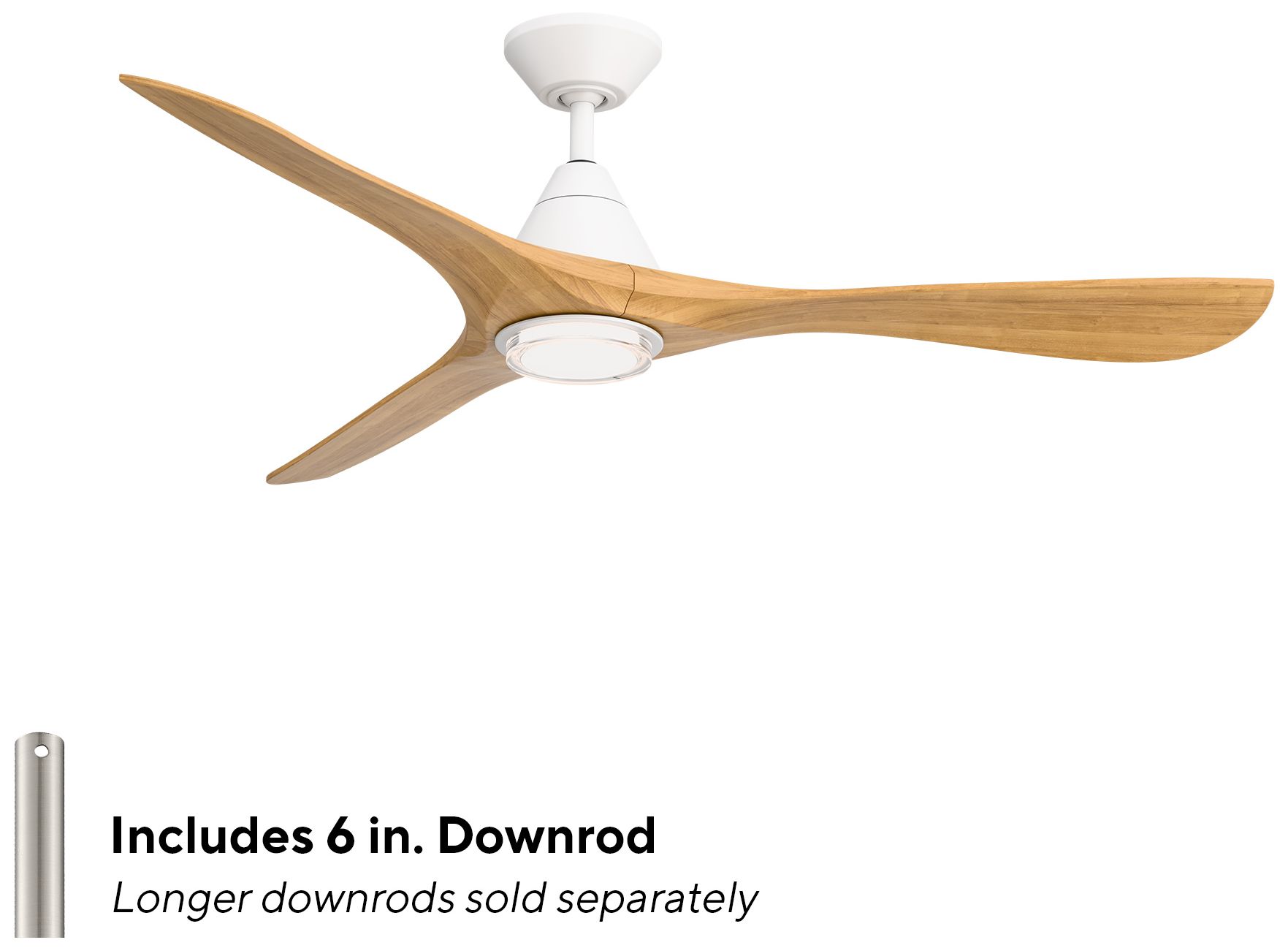 Image 6 60" Modern Forms Carve Matte White Smart Ceiling Fan with Remote more views