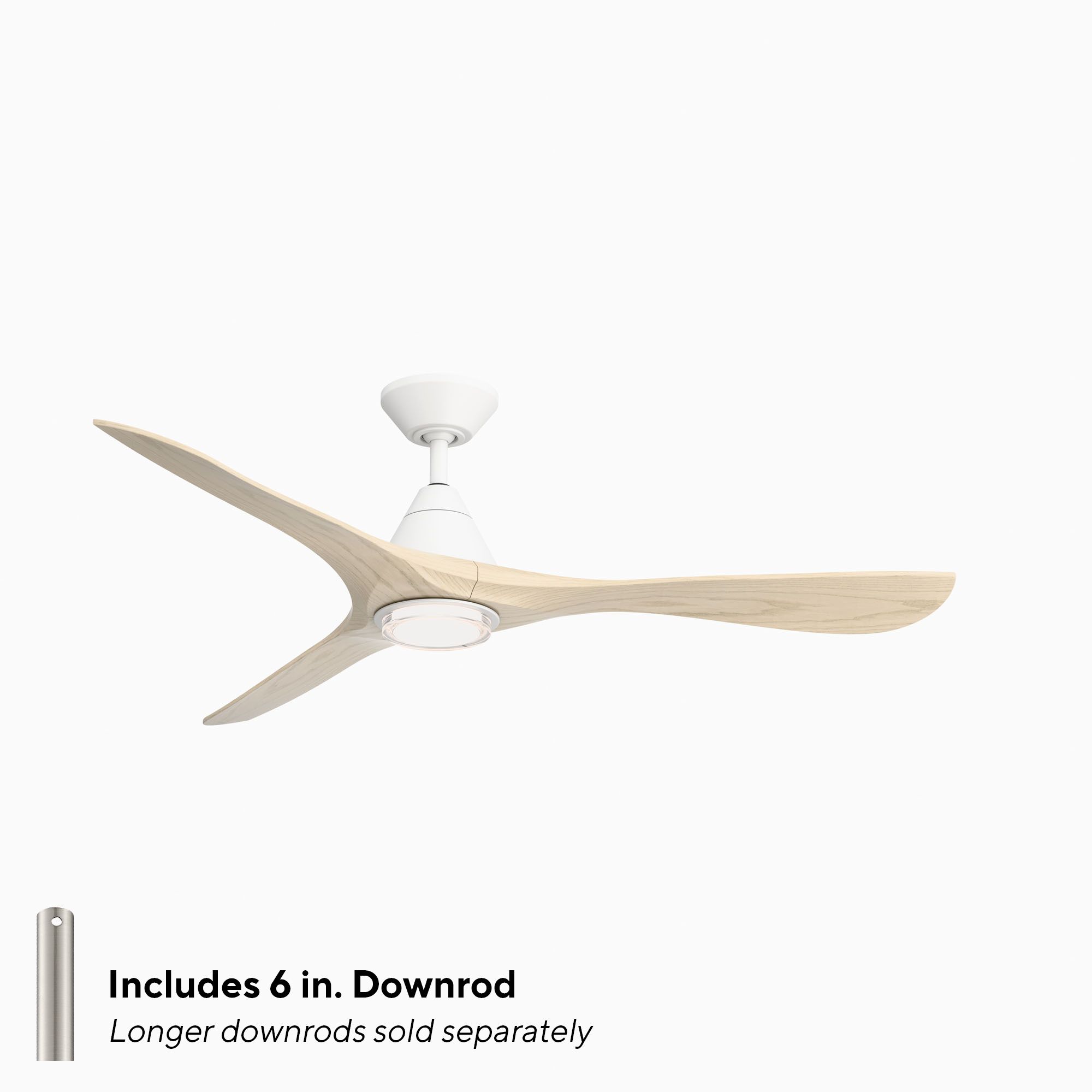 Image 6 60" Modern Forms Carve Matte White Smart Ceiling Fan with Remote more views