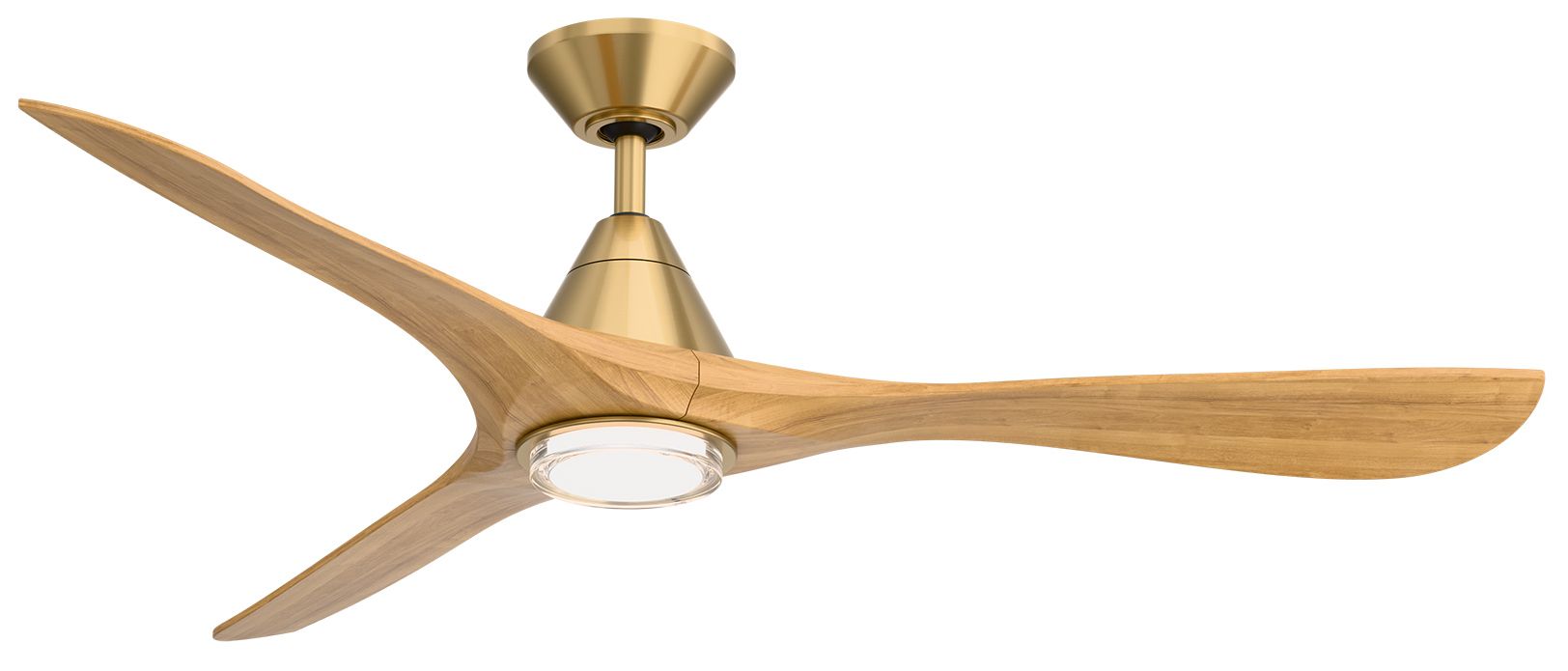60" Modern Forms Carve Soft Brass Smart Ceiling Fan with Remote
