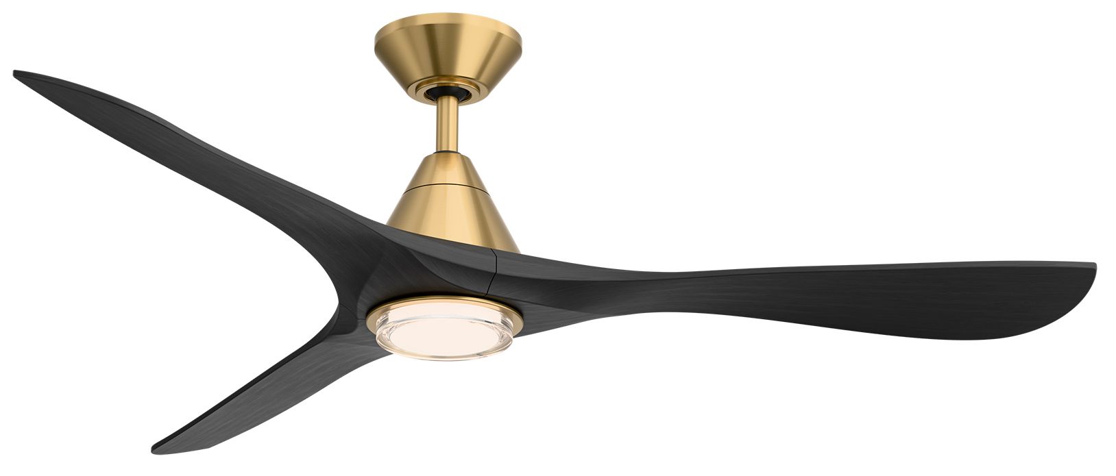 60" Modern Forms Carve Soft Brass Smart Ceiling Fan with Remote