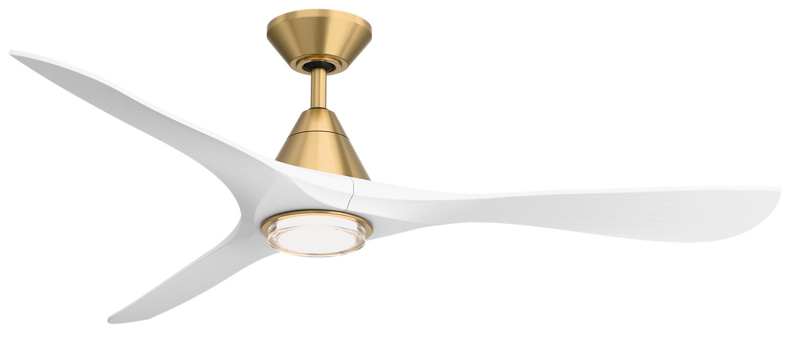 60" Modern Forms Carve Soft Brass Smart Ceiling Fan with Remote