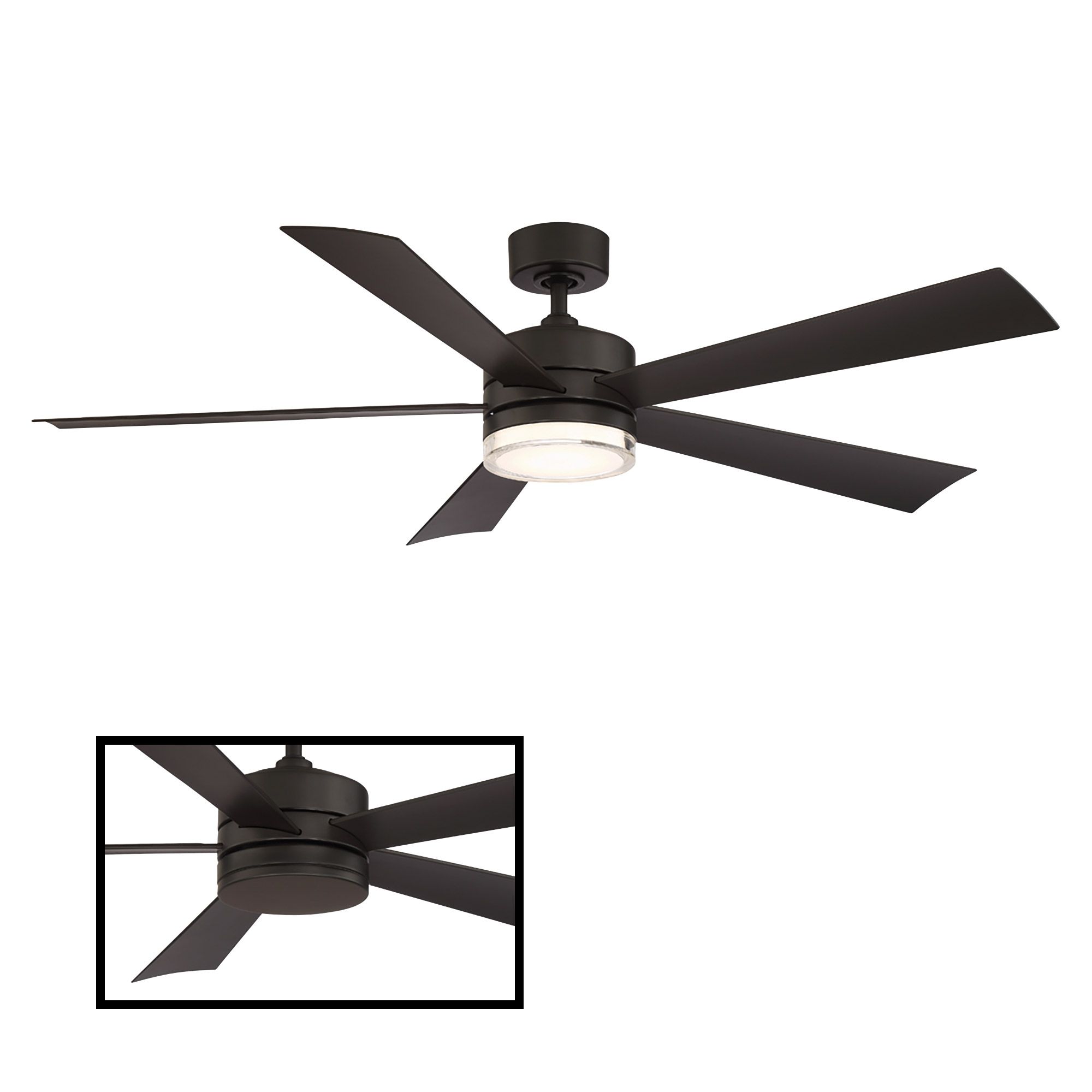 Image 2 60" Modern Forms Wynd Bronze 3500K LED Smart Ceiling Fan - Made to Order more views