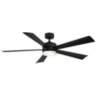 60" Modern Forms Wynd Matte Black Wet Location LED Smart Ceiling Fan