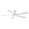 60" Modern Forms Wynd Matte White 3500K LED Smart Ceiling Fan