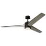 60" Monte Carlo Armstrong Aged Pewter LED Damp Ceiling Fan with Remote