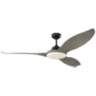 60" Monte Carlo Stockton Aged Pewter Damp Rated LED Fan with Remote