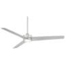 60" Monte Largo Brushed Nickel LED Ceiling Fan with Remote Control