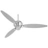 60" Spyder™ Chrome 3-Blade Modern Ceiling Fan with Pull Chain