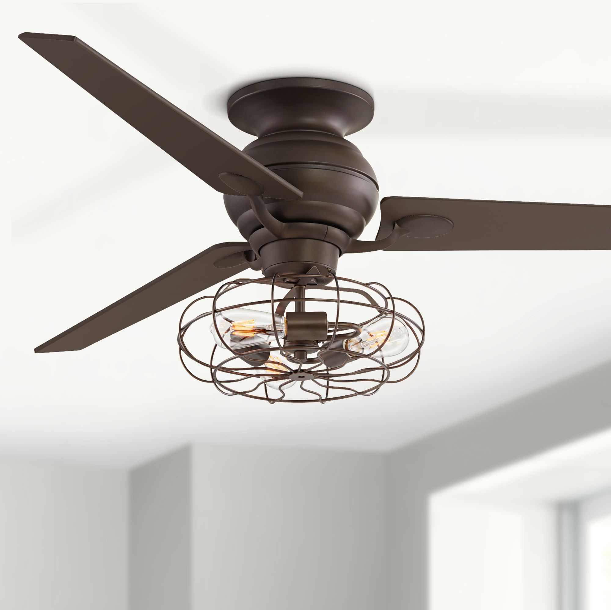 60 In. Span Or Larger, Hugger Flush Mount Ceiling Fans Lamps Plus