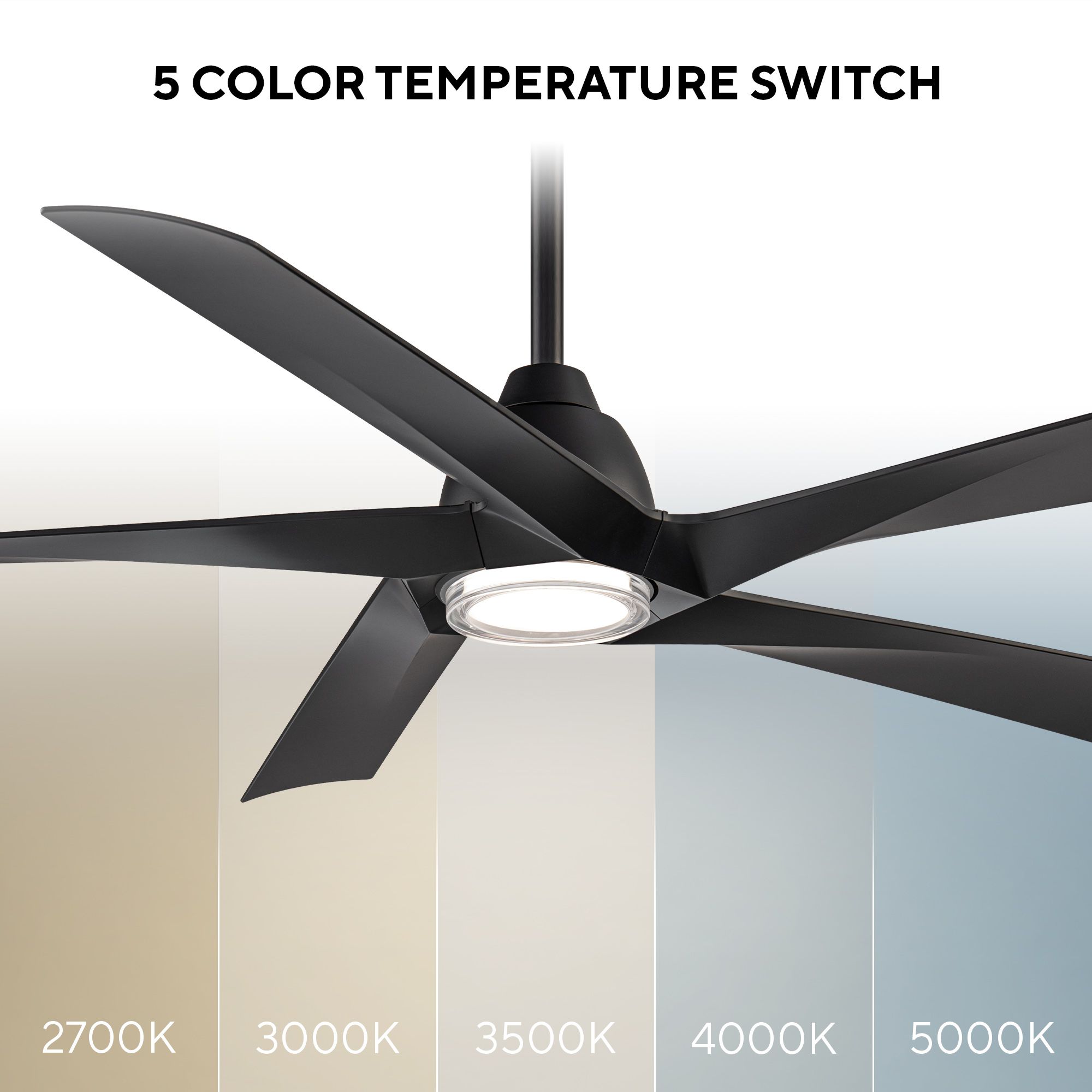 Image 5 60" WAC Zeke Matte Black 4CCT LED Wet Ra more views