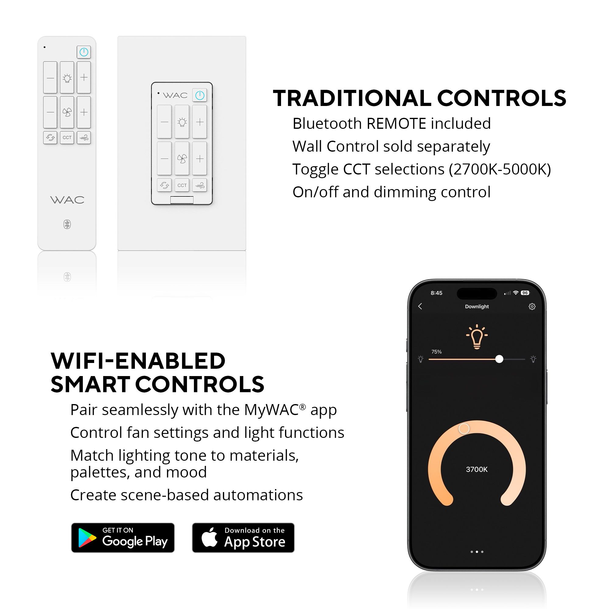 60" WAC Zeke Matte Black 4CCT LED Wet Ra