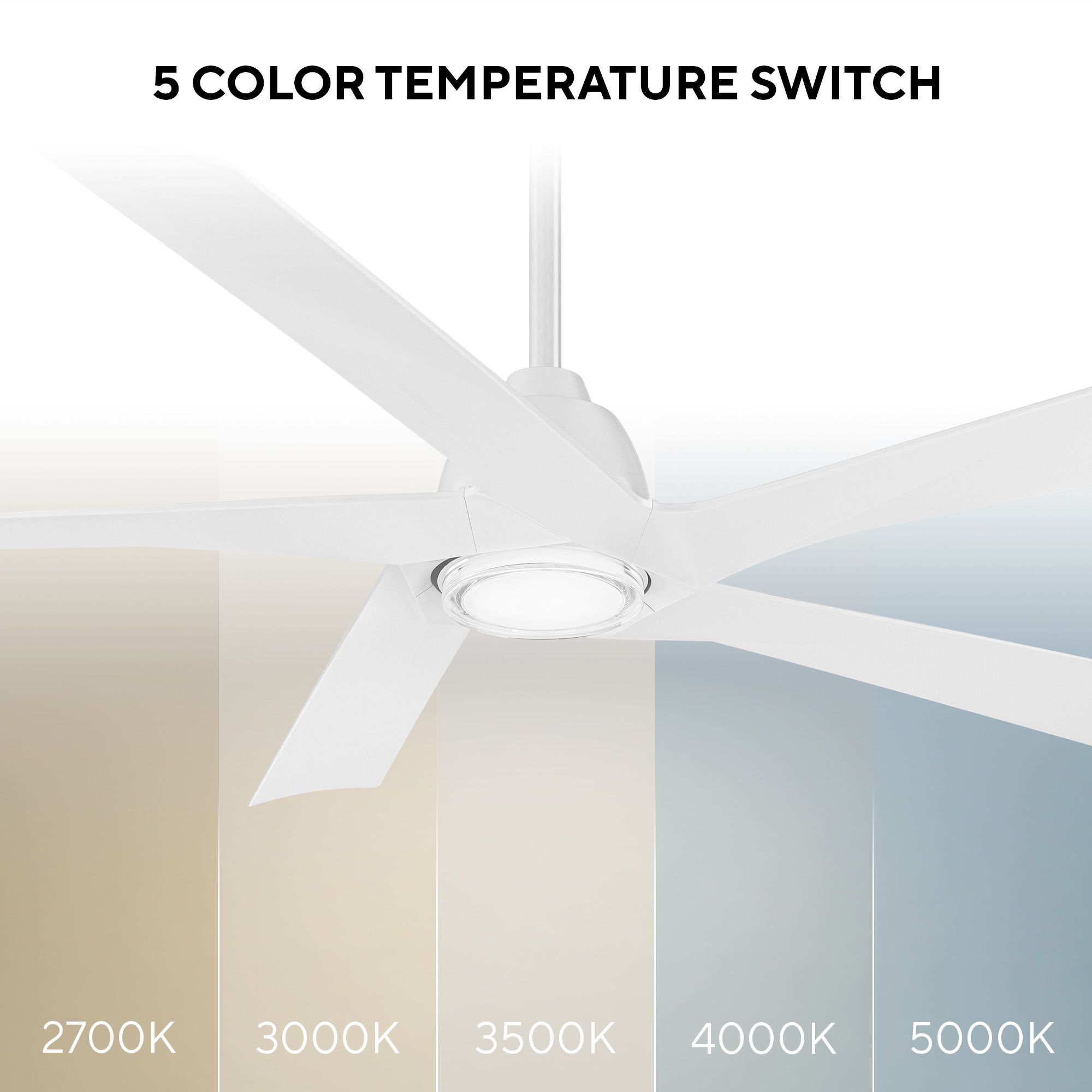 Image 5 60" WAC Zeke Matte White 4CCT LED Wet Ra more views
