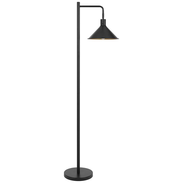 Image 1 60 Watt Campana Metal Down Bridge Floor Lamp in Black