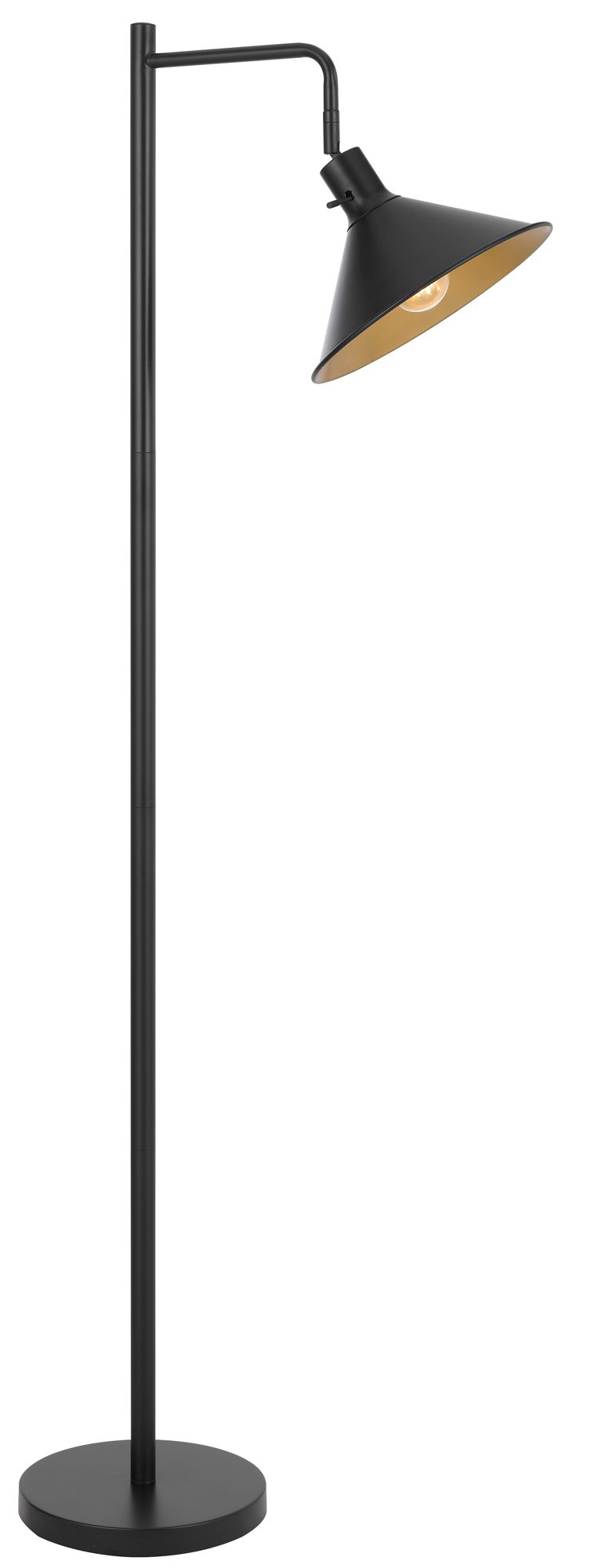 Image 2 60 Watt Campana Metal Down Bridge Floor Lamp in Black more views